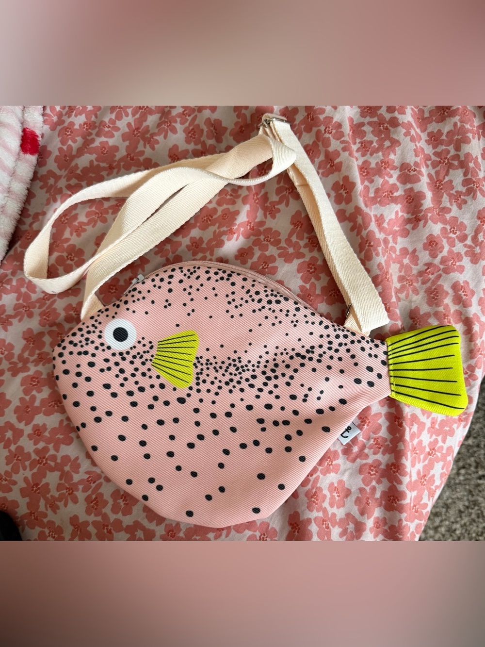 Pufferfish  Pink  Crossbody Bag